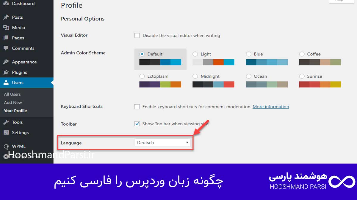چگونه زبان وردپرس را فارسی کنیم راهنمای کامل با ۳ قدم طلایی!