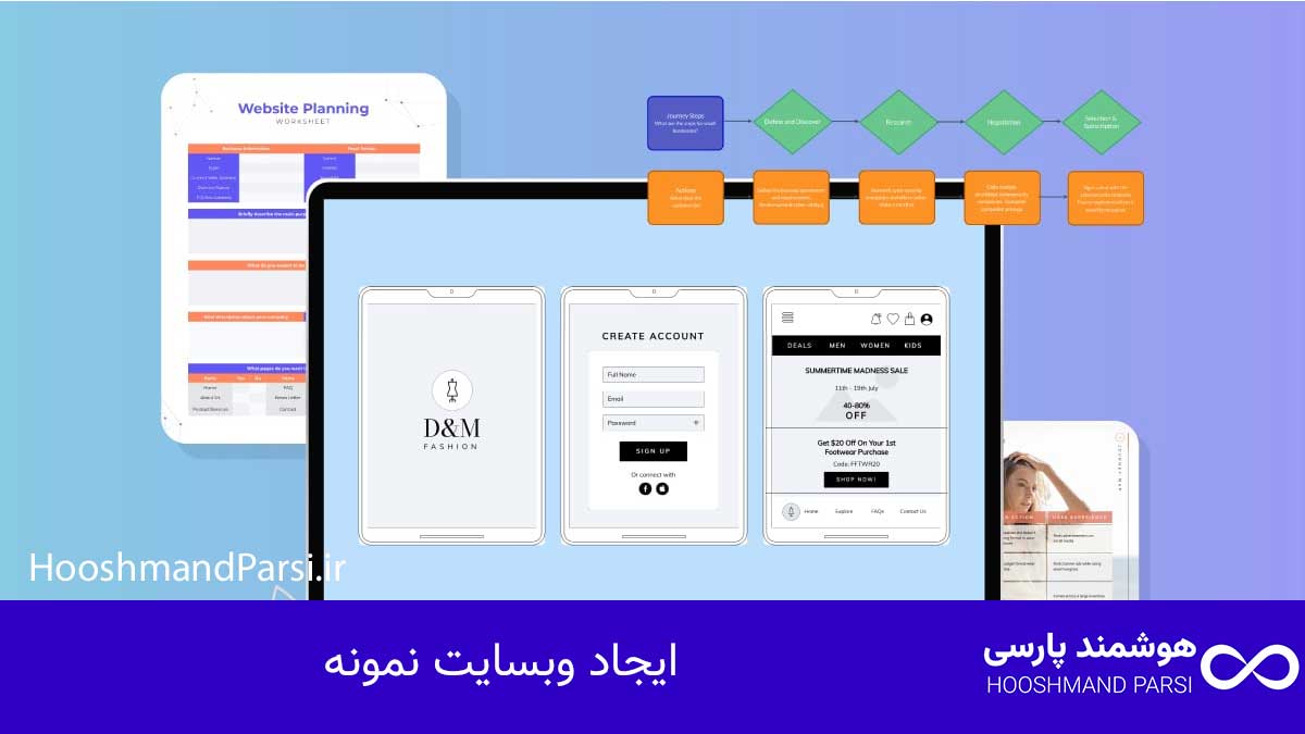 ایجاد وبسایت نمونه