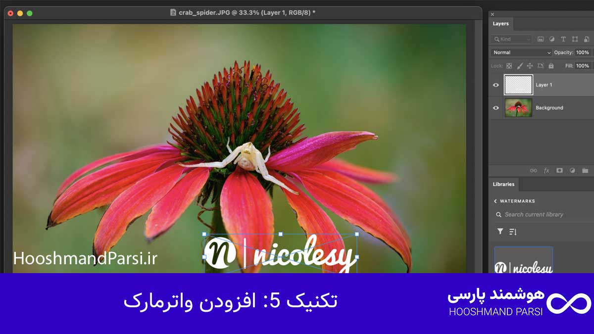 تکنیک 5: افزودن واترمارک