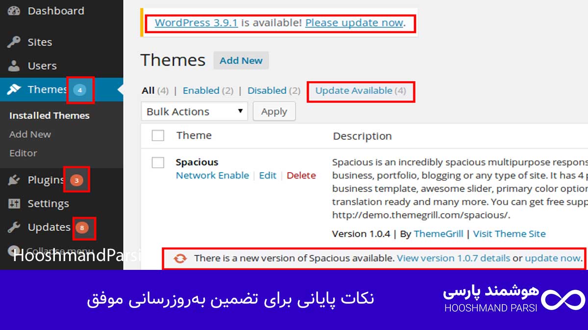 چگونه وردپرس را بروزرسانی کنیم: 7 گام طلایی امن و سریع! نکات پایانی برای تضمین بهروزرسانی موفق