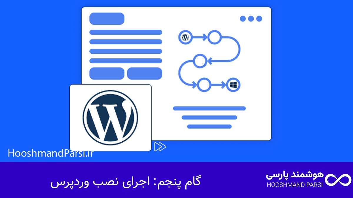 گام پنجم: اجرای نصب وردپرس